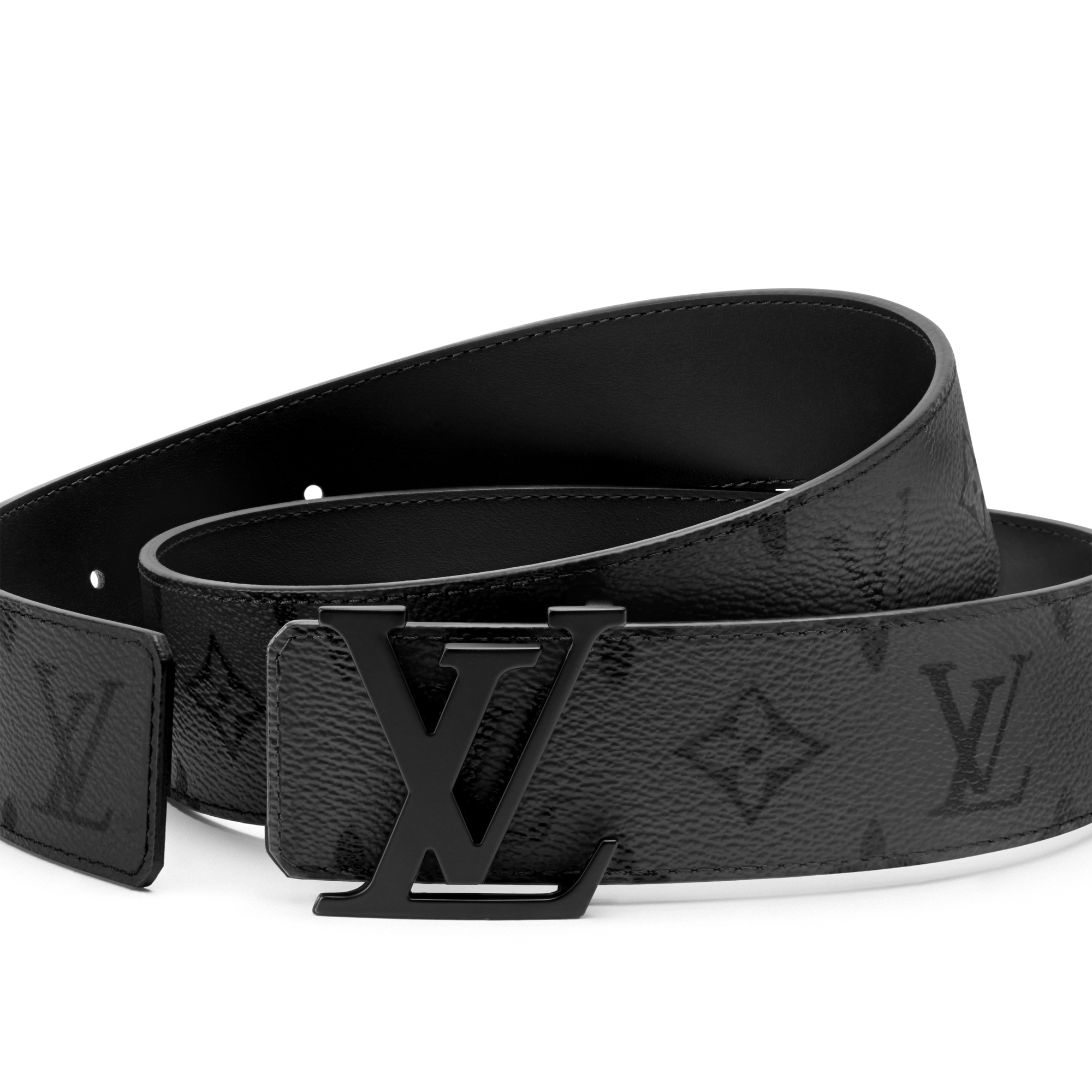Louis Vuittonブラック ベルト LV Initiales Midnight 40mm Reversible Belt Monogram Midnight - Men
